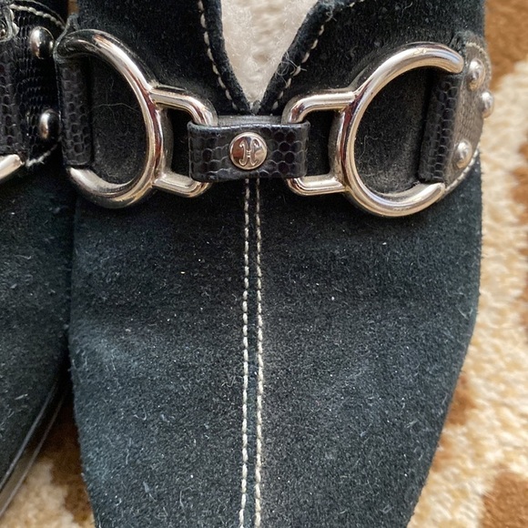 Cole Haan Clogs Horse Bit Sherpa lined Suede western equestrian slip on Warm  7 - Picture 4 of 10